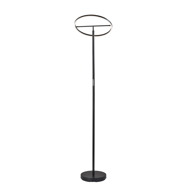 Adesso Falcon LED Floor Lamp With Smart Switch, 78-1/2""H, Black/Frosted -  2153-01