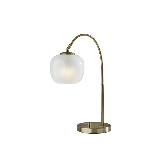 Adesso Magnolia Table Lamp, 21-3/4""H, White/Antique Brass -  3948-21