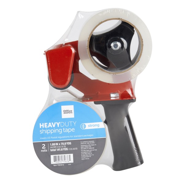 UPC 735854756765 product image for Office Depot® Brand Heavy Duty Shipping Packing Tape With Tape Gun, 1.89