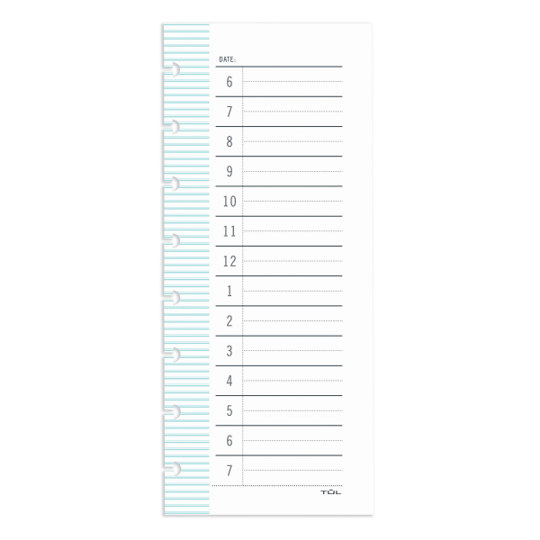 TUL Discbound Daily Schedule Pad, 3-1/2 x 8-1/2, 50 Sheets