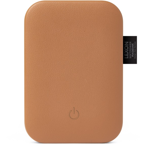 Lexon Softpower Magbank Compact Magnetic Wireless Powerbank, Camel, LL153 -  LL153C