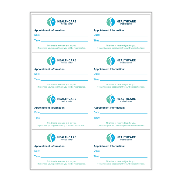 Custom Printed 3-Color Laser Sheet Labels And Stickers, 2-3/4" x 4-1/4" Rectangle, 8 Labels Per Sheet, Box Of 100 Sheets