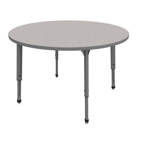 Marco Group™ Apex™ Series Round Adjustable Tables, 30""H x 48""W x 48""D, Gray Nebula/Gray -  38-2266-78-GRY