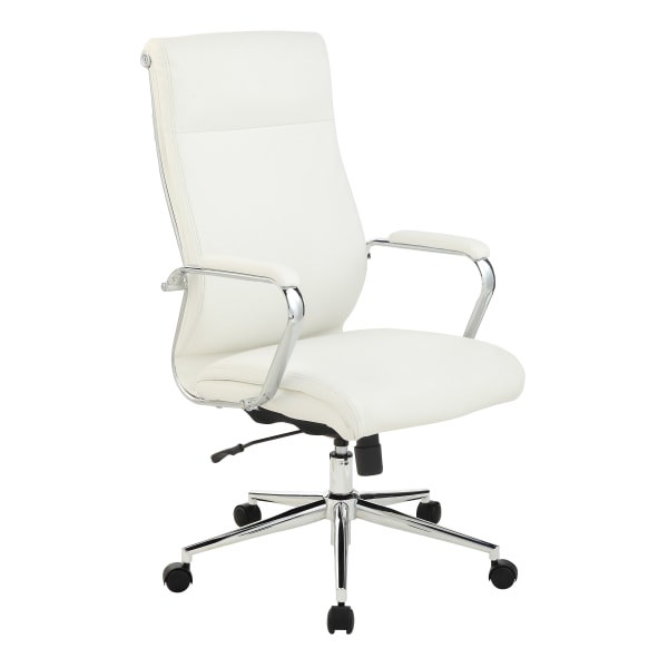 Office Star Dillon Ergonomic Antimicrobial Fabric High-Back Managers Office Chair, Snow - 920350C-R101 - Furniture Stay comfortable throughout the workday while seat sku 920350C-R101