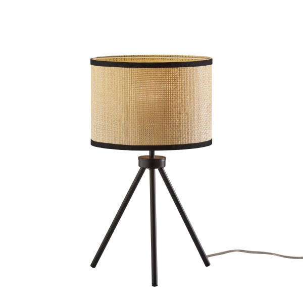 Adesso Raven Table Lamp, 21-1/2""H, Natural/Black -  3953-01