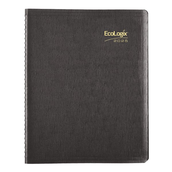 2025 Brownline EcoLogix Weekly Appointment Planner, 11"" x 8-1/2, 100% Recycled, Black, January To December, CB425W.BLK -  CB425W.BLK-25