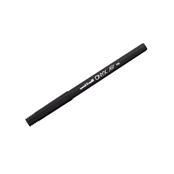 uni-ball ONYX Rollerball Pens, Fine Point, 0.7 mm, Black Barrel, Black Ink, Pack Of 72