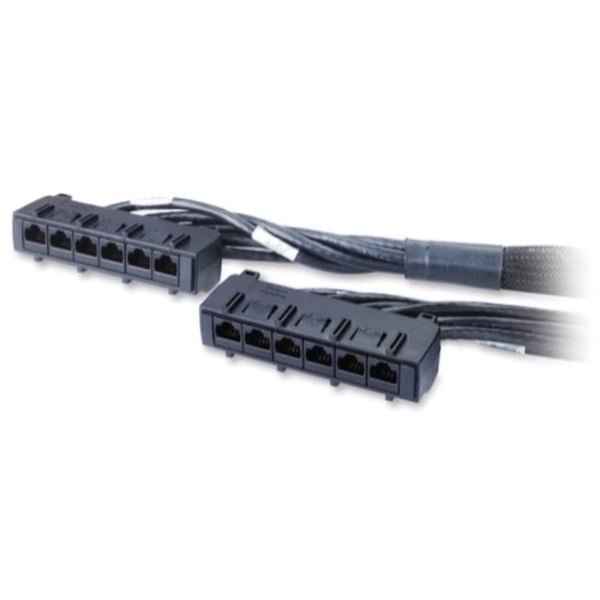 APC Cat.6 UTP CMR Data Distribution Cable - RJ-45 Female - RJ-45 Female - 55ft - Black