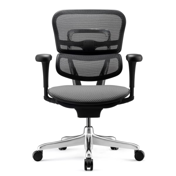 WorkPro® 12000 V2 Series Ergonomic Mesh/Fabric High-Back Office Chair, Gray/Black, BIFMA Compliant
