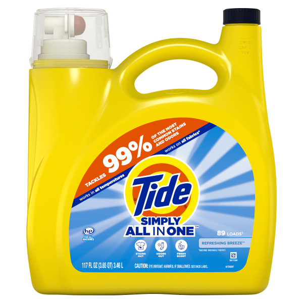 UPC 030772120781 product image for Tide Simply Clean & Fresh Liquid HE Laundry Detergent, Refreshing Breeze, 117 Oz | upcitemdb.com