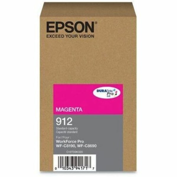 Epson DURABrite Pro 912 Original Standard Yield Inkjet Ink Cartridge - Magenta Pack - 1700 Pages