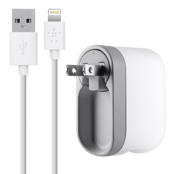 Belkin, BLKF8J03204WHT, AC Swivel Lightning Cable iPhone 5 Charger, 1, White