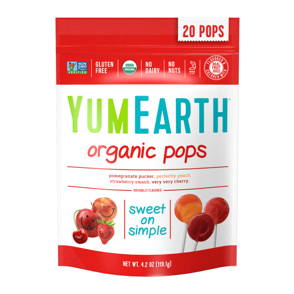 Yummy Earth lollipops Fruit 4.2oz (810165016262)