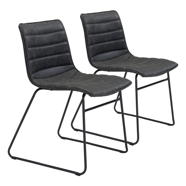 Photos - Chair ZUO Modern Jack Dining , Vintage Black, Set Of 2  101956 