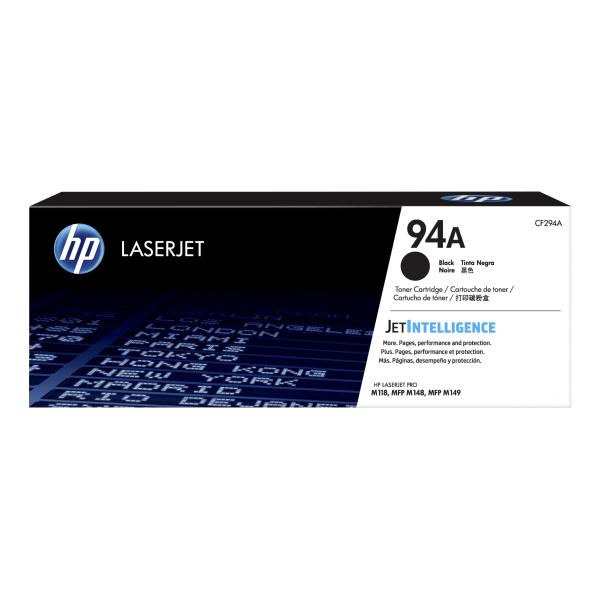 HP 94A Black Standard Yield Toner Cartridge, Prints Up to 1,200 Pages (CF294A) | Quill