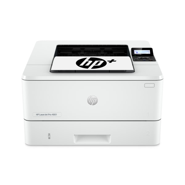 HP - LaserJet Pro 4001dwe Wireless Black-and-White Laser Printer with 3 months of Instant Ink included with HP+ - White
