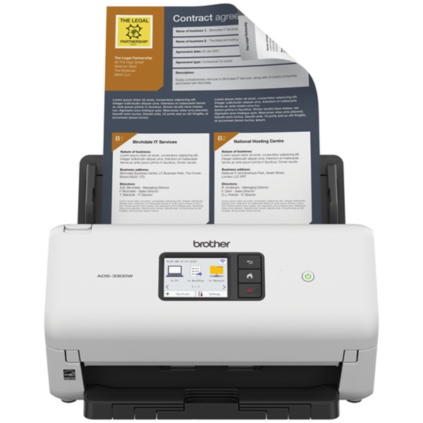 Brother® ADS-3300W Wireless High-Speed Desktop Scanner