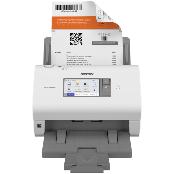 Brother ADS-4900W Duplex Document Scanner, White/Black | Quill