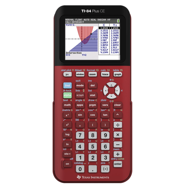 Texas Instruments Familiar TI-84 Plus Graphing Calculator -  84PLCE/TBL/1L1/ZE