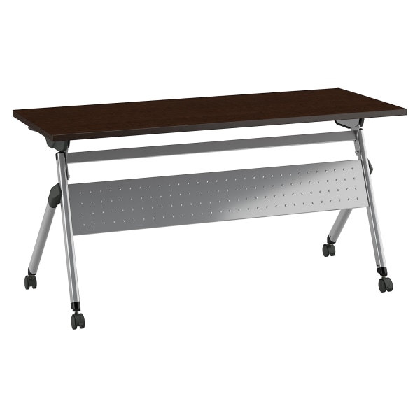 Bush Business Furniture 60&quot;W x 24&quot;D Folding Training Table With Wheels 7183031