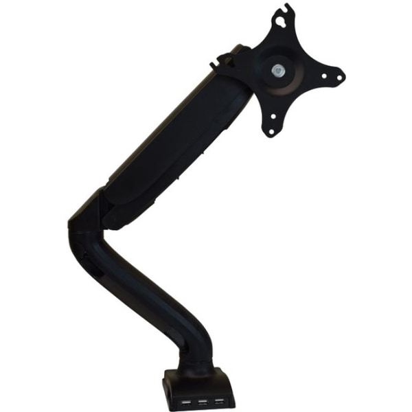 Uncaged Ergonomics Single Computer Monitor Arm With USB Ports  Universal VESA Mount Ergonomic Screen Holder Riser