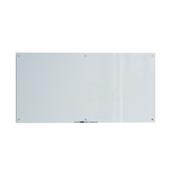 U Brands Glass Unframed Dry-Erase Whiteboard, 36 x 72, Frosted White
