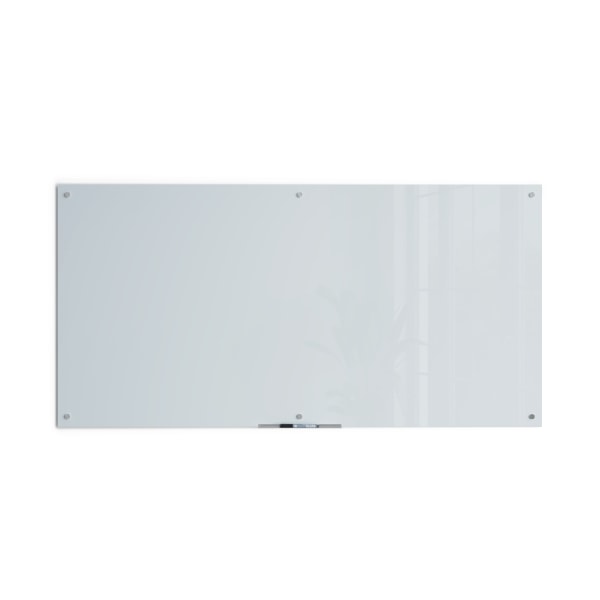 U Brands Glass Dry Erase Board  70  x 35   Whiteboards  White Surface  Frameless  123U- INSPECTED