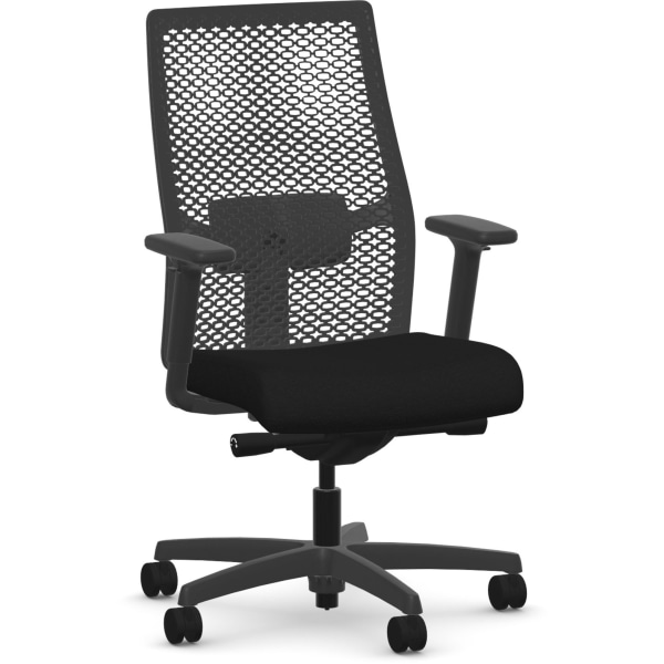 HON® Ignition 2.0 ReActiv Ergonomic Fabric Mid-Back Task Chair, Black -  HIWMRAKD.Y2.A.H.0S.CU10.BL.SB.
