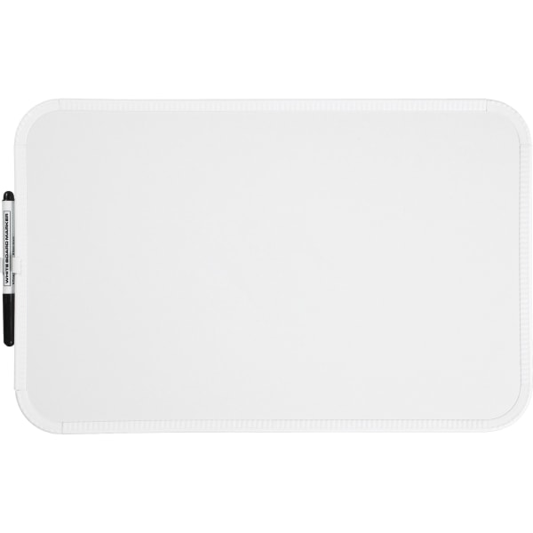 Sparco Mini Melamine Dry-Erase Whiteboard, 17" x 11", White Finish Frame