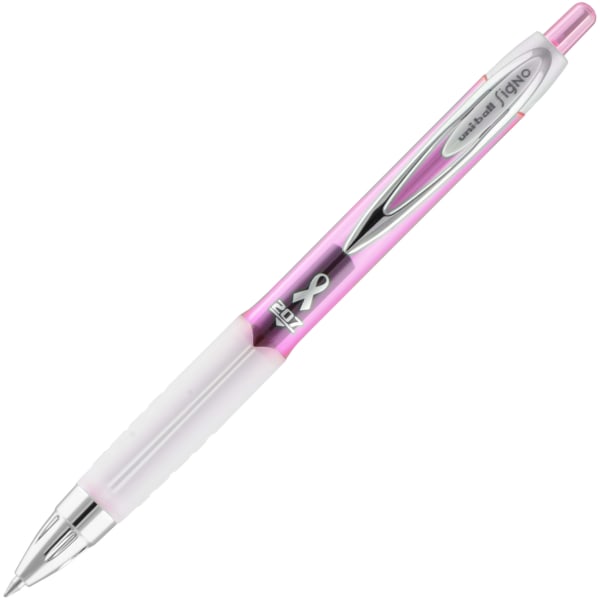 uni-ball 207 Gel Pink Ribbon Pen, City Of Hope, 0.7 mm, Pink Barrel, Black Ink
