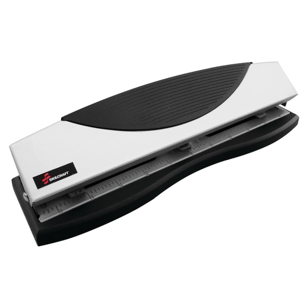 UPC 827180000114 product image for SKILCRAFT� 3-Hole Punch, Black/Metallic (AbilityOne 7520-01-620-8390) | upcitemdb.com