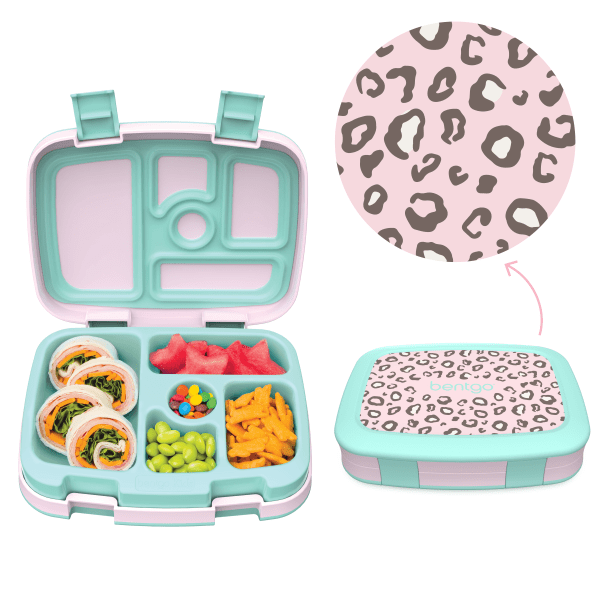 Bentgo Kids Lunch Box, 2"H x 6-1/2"W x 8-1/2"D, Leopard