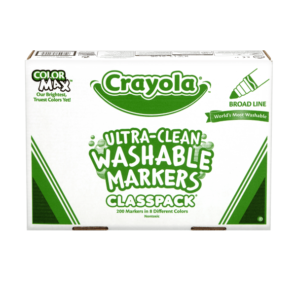 Crayola® Washable Broad-Line Marker Classpack®, Pack Of 200 -  58-8200