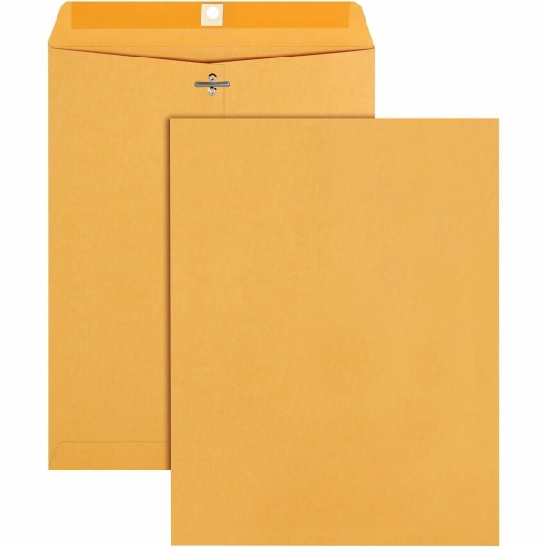 Photos - Envelope / Postcard Business Source Heavy-duty Clasp Envelopes - Clasp - #93 - 9 1/2" Width x 12 1/2" Length - 28 lb - Clasp - Kraft - 100 / Box