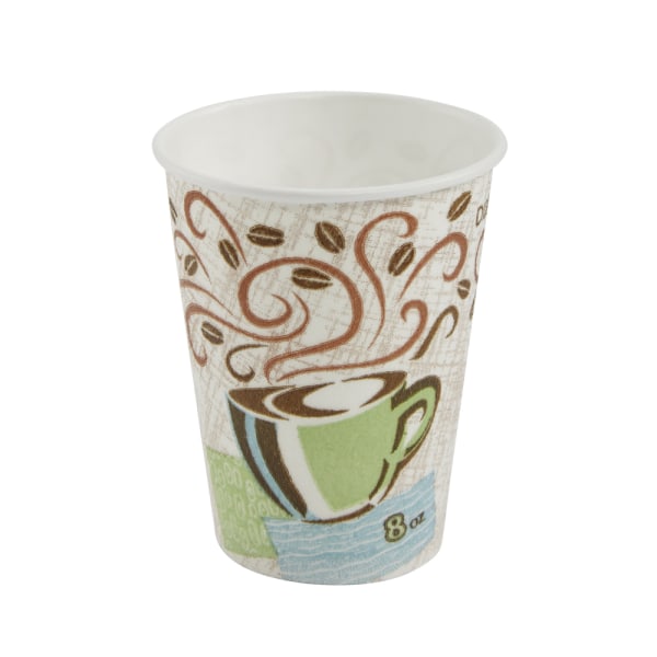 Dixie 5338DX Hot Cups  Paper  8 oz.  Coffee Dreams Design  500/Carton