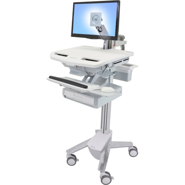 Ergotron StyleView Aluminium, Grey, White Flat panel Multimedia cart