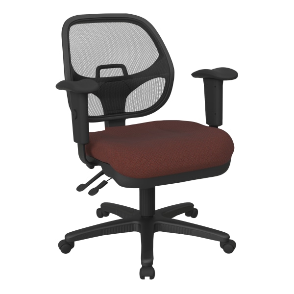 Office Star Ergonomic Mesh Task Chair With ProGrid Back, Garnet
