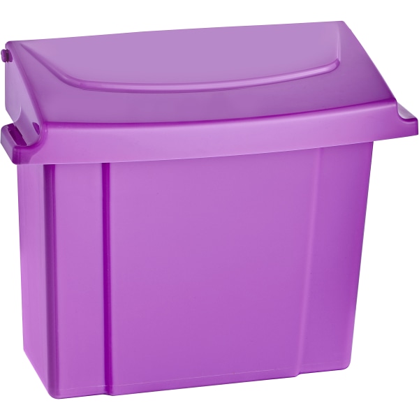 Alpine Industries Sanitary Napkin Receptacle  Tampon Disposal Container  Durable ABS Plastic  Purple