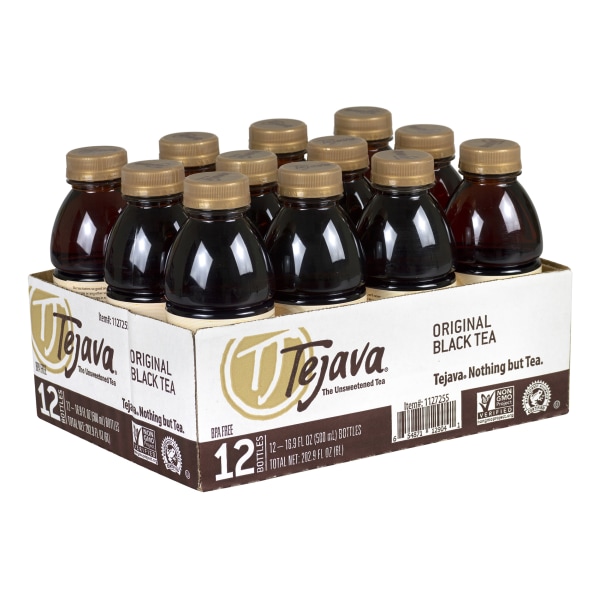 Tejava Original Unsweetened Black Tea, 16.9 Fl. oz, 12/Pack (313-00005) | Quill