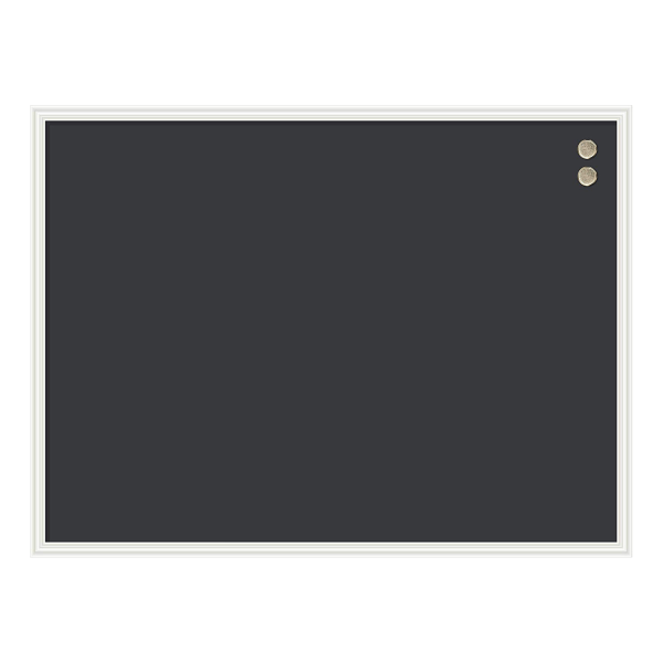 U Brands Magnetic Chalkboard, 40" X 30", White Wood Frame