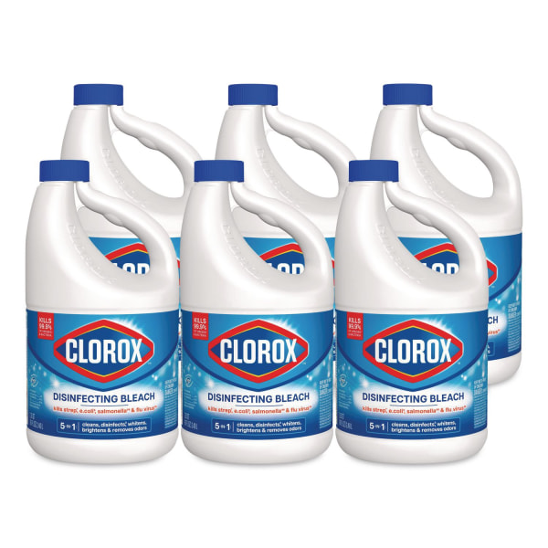Clorox Concentrated Regular Disinfecting Bleach 81 oz Bottle 6Carton