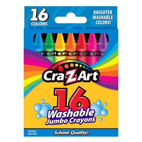 UPC 884920102040 product image for Cra-Z-Art Jumbo Washable Crayons, Assorted Colors, Pack Of 16 Crayons | upcitemdb.com