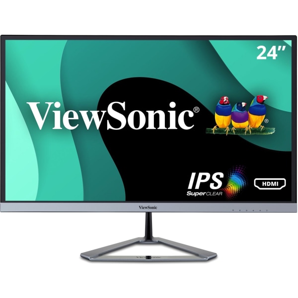 ViewSonic - VX2476-SMHD 23.8" IPS LCD FHD Monitor (DisplayPort VGA, HDMI) - Black