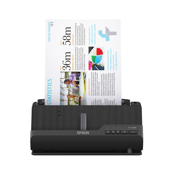 Epson WorkForce ES-C320W Wireless Duplex Sheetfed Scanner, Black (B11B270201)