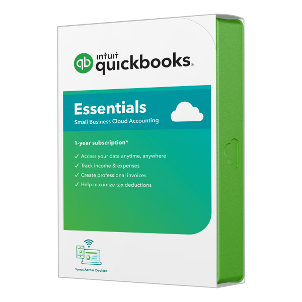 Intuit® QuickBooks® Online Essentials 2020, 1 Year Subscription