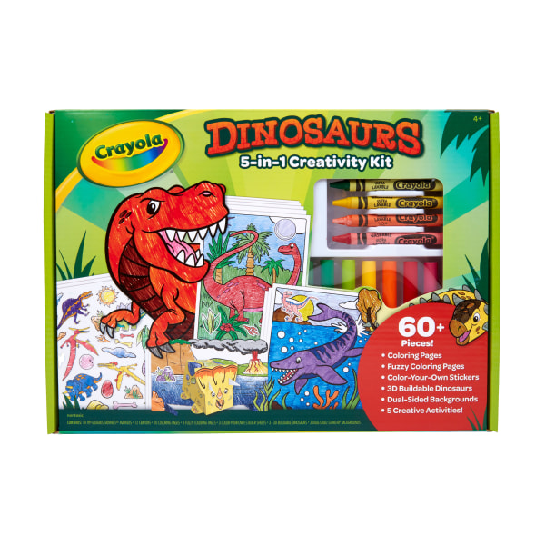 Crayola Dinosaur 5-in-1 Art Kit  Dino Coloring  Toys for Kids  Beginner Unisex Child  Ages 4+