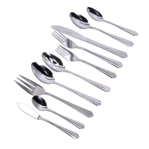 UPC 085081028600 product image for Gibson Home 45-Piece Flatware Set, Classic Canberra, Silver | upcitemdb.com