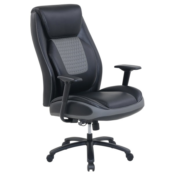 Shaquille O'Neal™ Nereus XXL Ergonomic Bonded Leather High-Back Executive Chair, Black