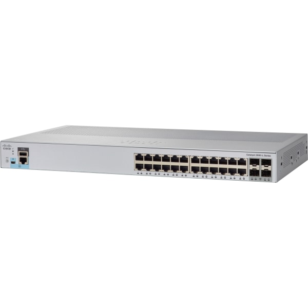 Catalyst  Ethernet Switch - 24 Ports - Manageable - Gigabit Ethernet - 10/100/1000Base-T, 10GBase-X - 4 Layer Supported - Modul - Cisco WS-C2960L-24TQ-LL