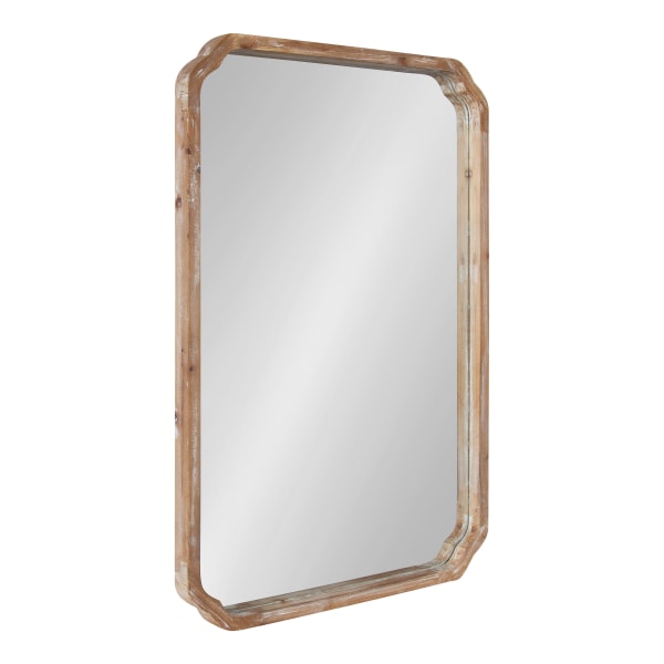 Kate and Laurel Marston Farmhouse Rectangle Wall Mirror - Rustic Brown